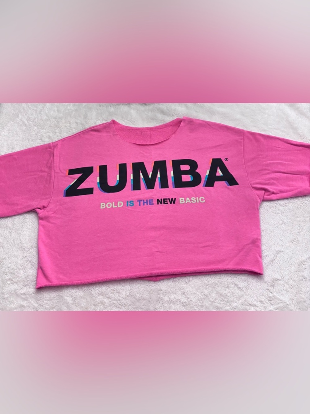 Zumba Fitness Hot Pink Graphic Crop Top